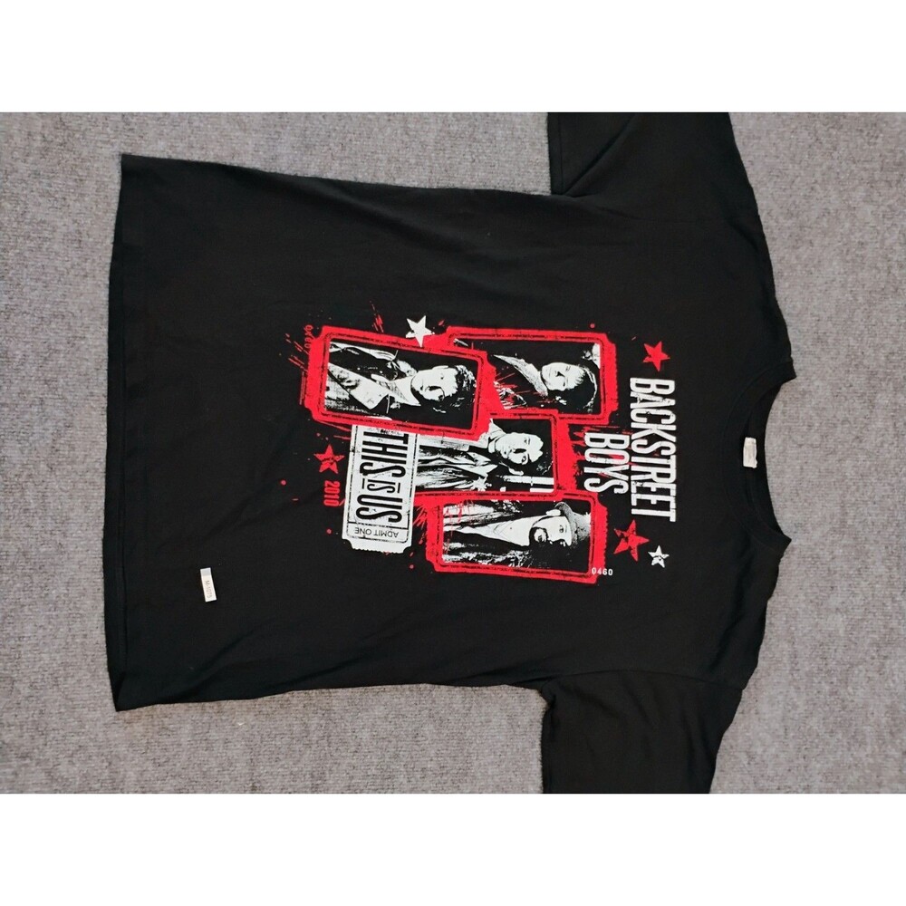 2010 Backstreet Boys This Is Us Tour Graphic T Shirt Mens Large Black Band